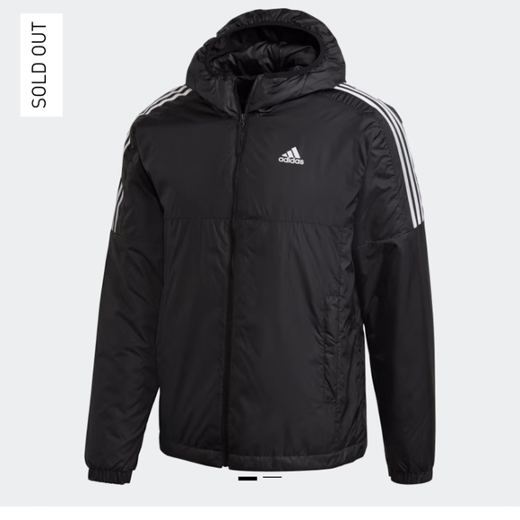 Adidas Essentials Insulated Hooded Jacket Black Sz.S - Picture 5 of 12